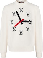 Louis Vuitton Beige Clock Knit Crewneck Sweater 1A8P4C Louis Vuitton Beige Clock Knit Crewneck Sweater 1A8P4C