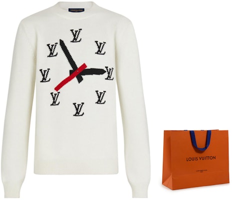 Suéter de punto beige Louis Vuitton Clock Crewneck. 1A8P4C Sizing Suéter de punto beige Louis Vuitton Clock Crewneck. 1A8P4C