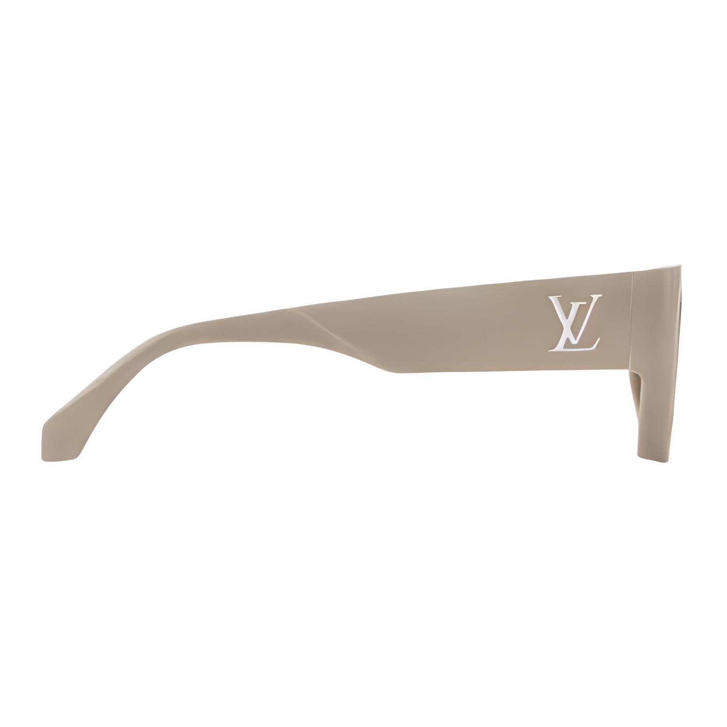 LOUIS VUITTON Beige Square Sunglasses Unisex Designer Acetate Metal Frame. z2701e 圖 3