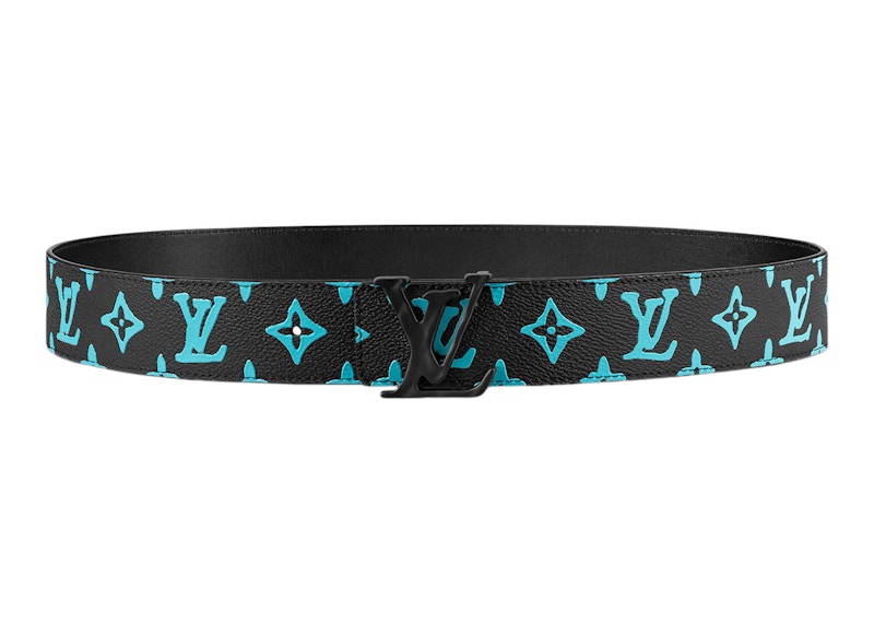 Louis Vuitton Belt LV Shape 40MM Reversible Black/Blue