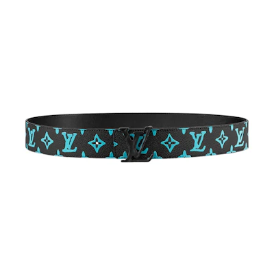 Louis Vuitton Belt LV Shape 40MM Reversible Black/Blue
