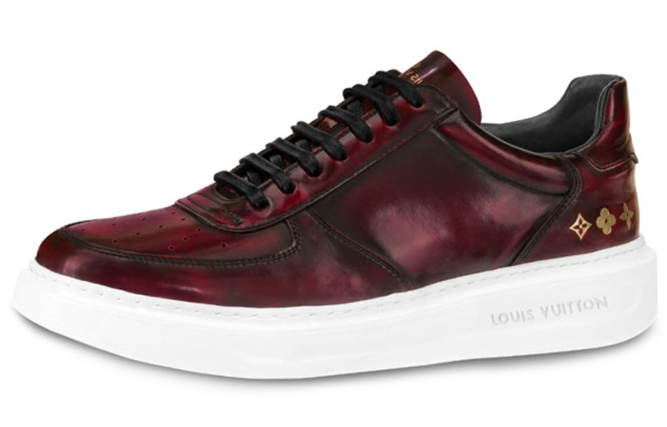 Louis Vuitton Beverly Hills Mirror Calfskin Low-Top 'Red' 1A46CM