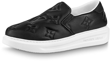 Louis Vuitton Beverly Hills Slip-On 'Black Leather' 1A9ZOW Louis Vuitton Beverly Hills Slip-On 'Black Leather' 1A9ZOW
