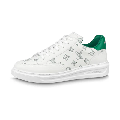 LV Beverly Hills Sneakers 'White Green Monogram'