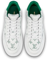 LOUIS VUITTON Beverly Hills 皮革 印花 低筒繫帶 流行板鞋 男款 白綠色 Shop LOUIS VUITTON Beverly Hills 皮革 印花 低筒繫帶 流行板鞋 男款 白綠色