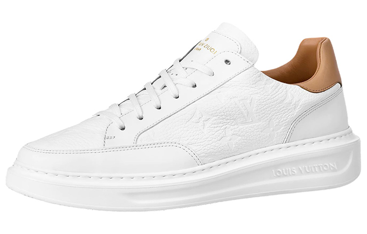 Louis Vuitton Beverly Hills Sneakers 'White Monogram with Caramel Collar' 1A8V3L