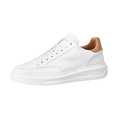 LV Beverly Hills Sneakers 'White Monogram with Caramel Collar'