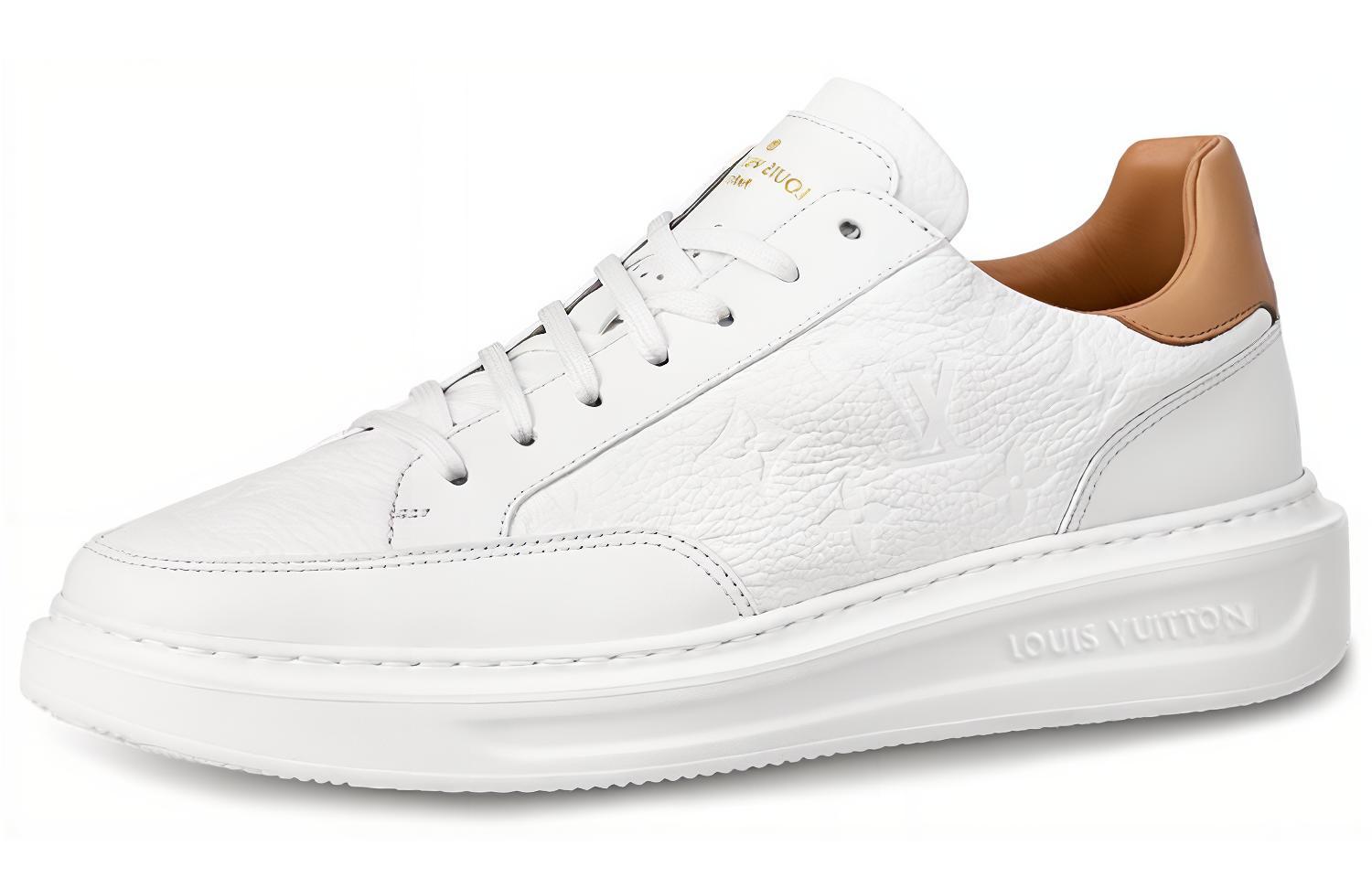 Louis Vuitton Beverly Hills Sneakers 'White Monogram with Caramel Top' 1A7WG6