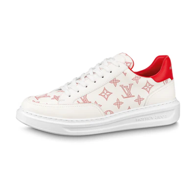 LV Beverly Hills Sneakers 'White Red Monogram'