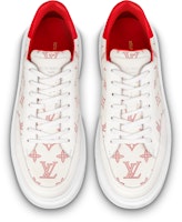 LOUIS VUITTON Beverly Hills 皮革 低筒系帶 時尚板鞋 男款 白紅 Shop LOUIS VUITTON Beverly Hills 皮革 低筒系帶 時尚板鞋 男款 白紅