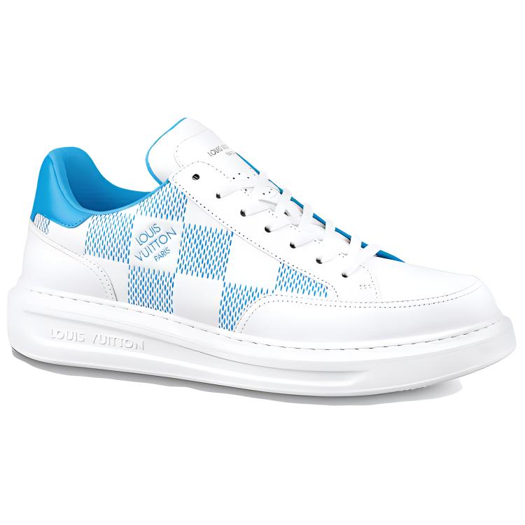 Order 路易威登 比佛利山莊 系带 时尚板鞋 男款 白蓝