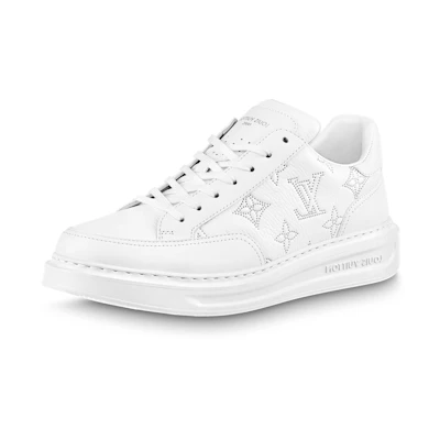 LV Beverly Hills Sneakers 'White with Outline Monogram'