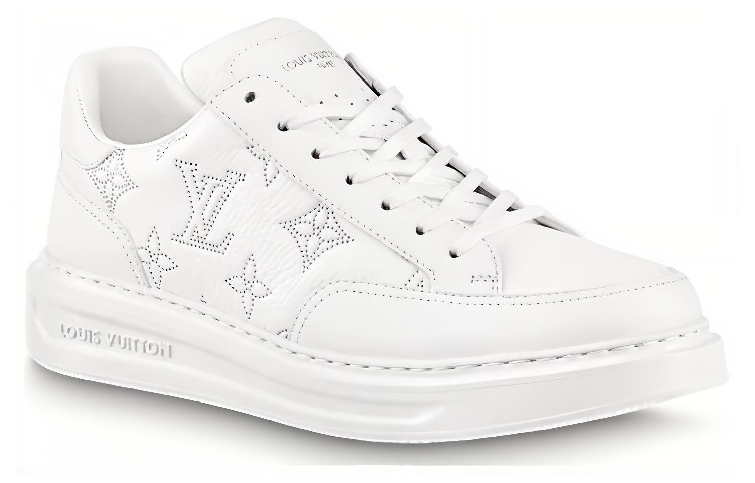 Order Louis Vuitton Beverly Hills Sepatu 'Putih dengan Outline Monogram' 1AAQS6