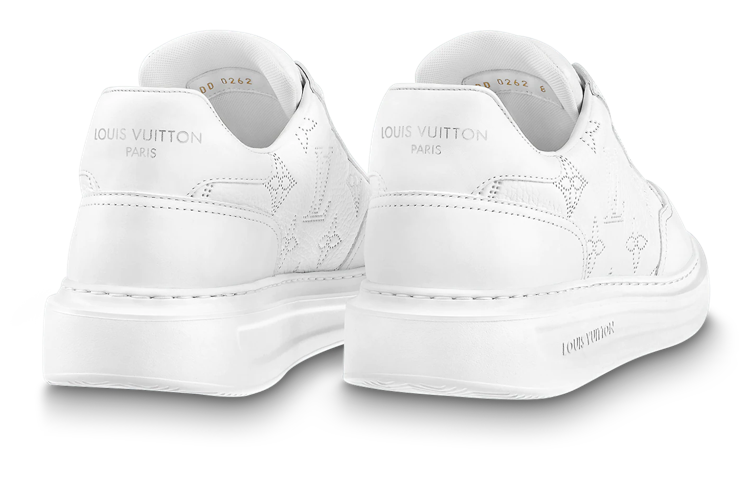 Lookbook Louis Vuitton Beverly Hills Sepatu 'Putih dengan Outline Monogram' 1AAQS6