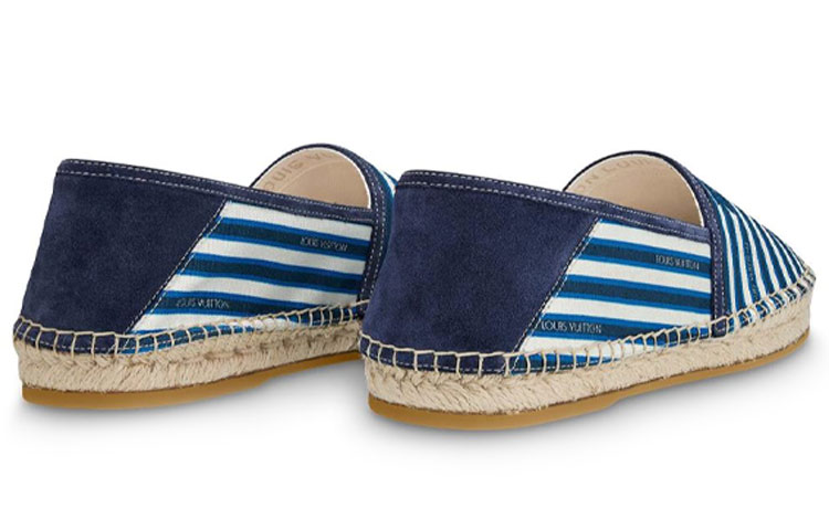 Shop Louis Vuitton Bidart Espadrille 'Biru Putih Berjalur' 1A5ZP4