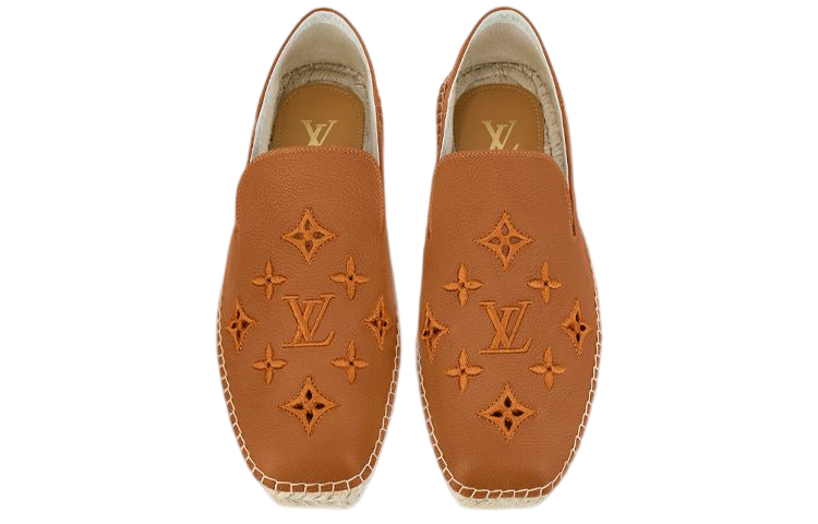 Lookbook LOUIS VUITTON路易威登 Bidart Bidart 縛鞋 皮革 圓頭套腳 男士休閒 男款 棕色