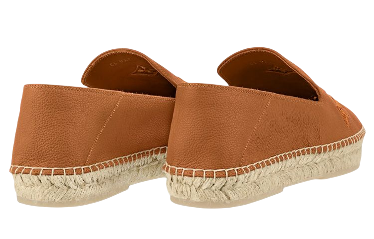 Shop LOUIS VUITTON路易威登 Bidart Bidart 縛鞋 皮革 圓頭套腳 男士休閒 男款 棕色