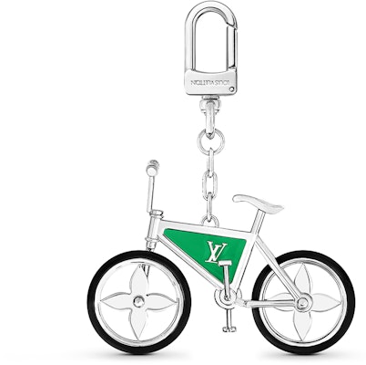 LOUIS VUITTON Bike Metal Enamel Rubber Keychain Unisex Silver. M77148 Order LOUIS VUITTON Bike Metal Enamel Rubber Keychain Unisex Silver. M77148