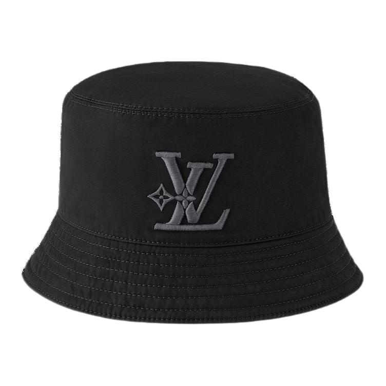 Louis Vuitton Black  Fisherman Hat Polyester Polyurethane Small Logo Detail M7725
