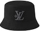 Buy Louis Vuitton Black Fisherman Hat Polyester Polyurethane Small Logo Detail M7725