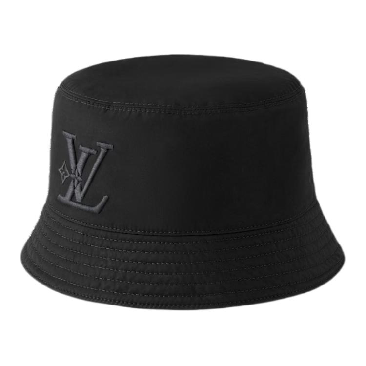 Lookbook Louis Vuitton Hitam Topi Nelayan Polyester Polyurethane Logo Kecil M7725