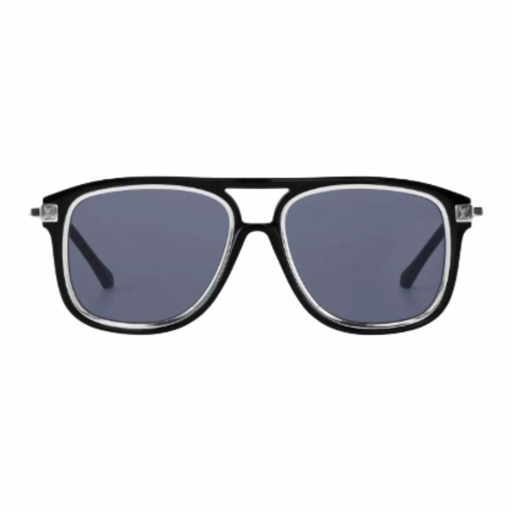 LOUIS VUITTON Black Aviator Sunglasses for Men with Metal Acetate Frame Z2595U 圖 2