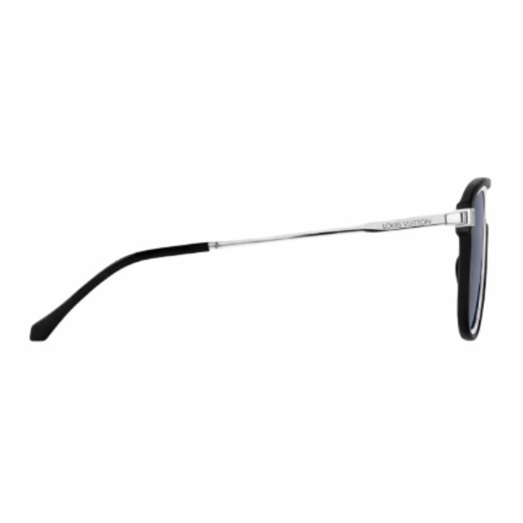 LOUIS VUITTON Black Aviator Sunglasses for Men with Metal Acetate Frame Z2595U 圖 5