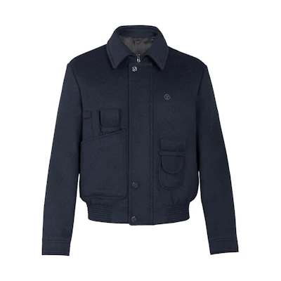 Louis Vuitton Black Belted Pocket Detail Jacket 1A5ZWB