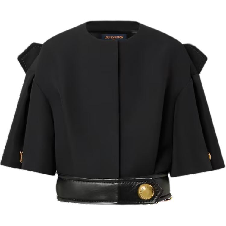 Louis Vuitton Black Buttoned Long Sleeve Short Jacket 1ABEC8