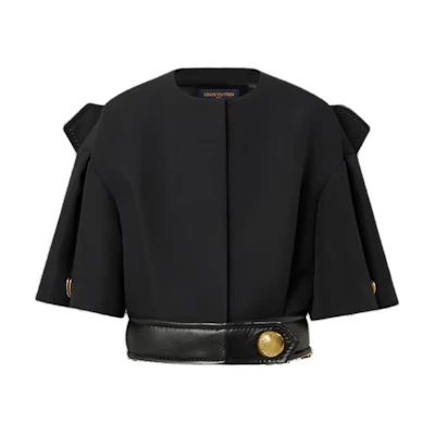 Louis Vuitton Black Buttoned Long Sleeve Short Jacket 1ABEC8