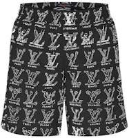 LOUIS VUITTON Black Cartoons Print Casual Shorts 1A8HGI LOUIS VUITTON Black Cartoons Print Casual Shorts 1A8HGI