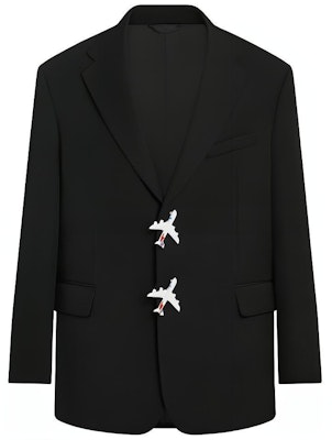LOUIS VUITTON Black Casual Blazer with Airplane Button Design. 1A973D Buy LOUIS VUITTON Black Casual Blazer with Airplane Button Design. 1A973D