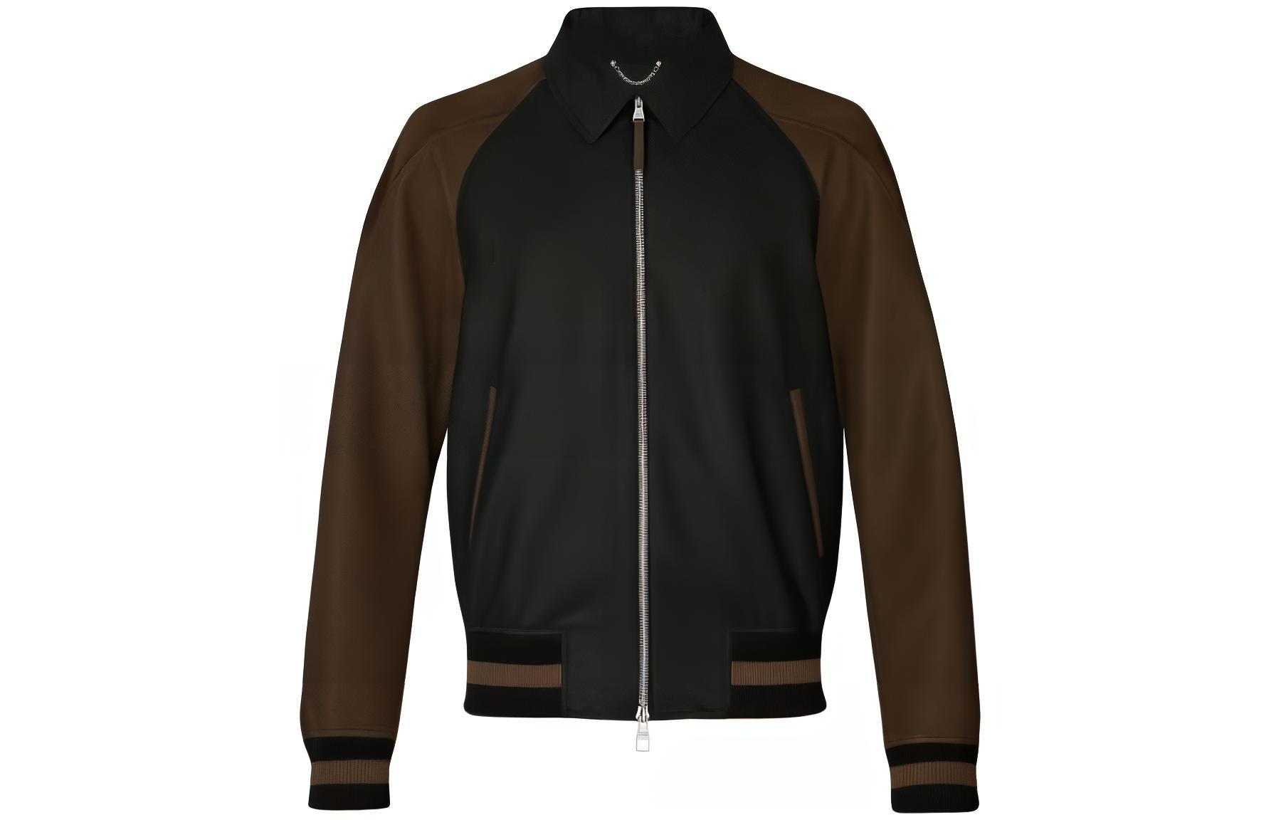 Louis Vuitton Black Colorblock Zipper Stitch Long-Sleeve Jacket 1A3KFS