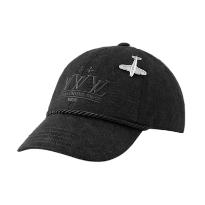 Louis Vuitton Black Cotton Metal Baseball Cap for Men - Original Design M5012M