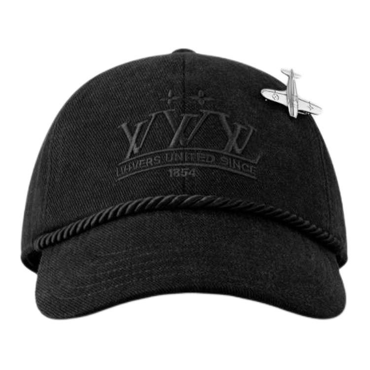 Lookbook 路易威登男士黑色棉质金属棒球帽 - 原创设计 M5012M