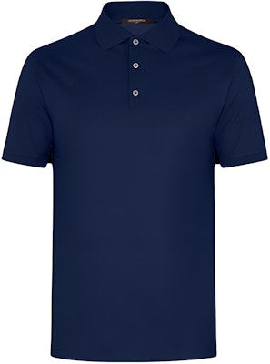 LOUIS VUITTON Baju Polo Kasual Hitam Logo Sulam. 1A31U5 Buy LOUIS VUITTON Baju Polo Kasual Hitam Logo Sulam. 1A31U5