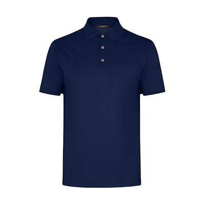 LOUIS VUITTON Black Embroidered Logo Casual Polo Shirt. 1A31U5