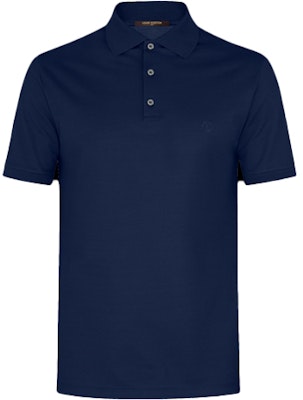 LOUIS VUITTON Baju Polo Kasual Hitam Logo Sulam. 1A31U5 Order LOUIS VUITTON Baju Polo Kasual Hitam Logo Sulam. 1A31U5