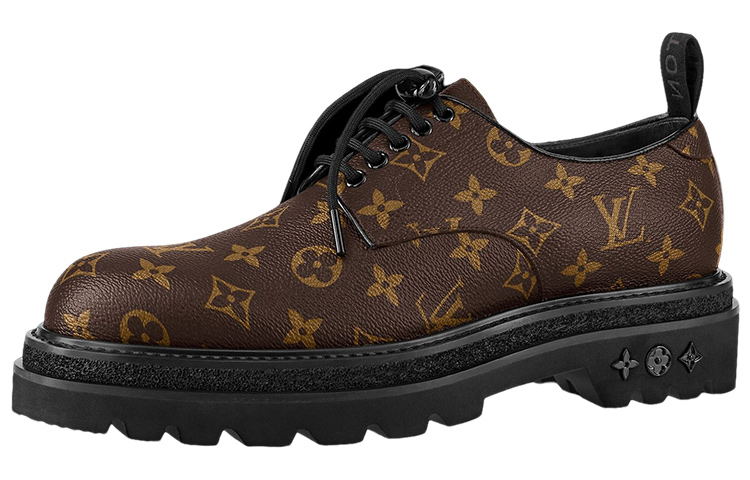 Buy Louis Vuitton Black Ice Derby Shoes 'Black Brown Monogram' 1A8FUZ