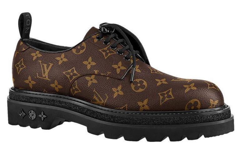 Order Sepatu Derby Louis Vuitton Black Ice 'Monogram Hitam Coklat' 1A8FUZ