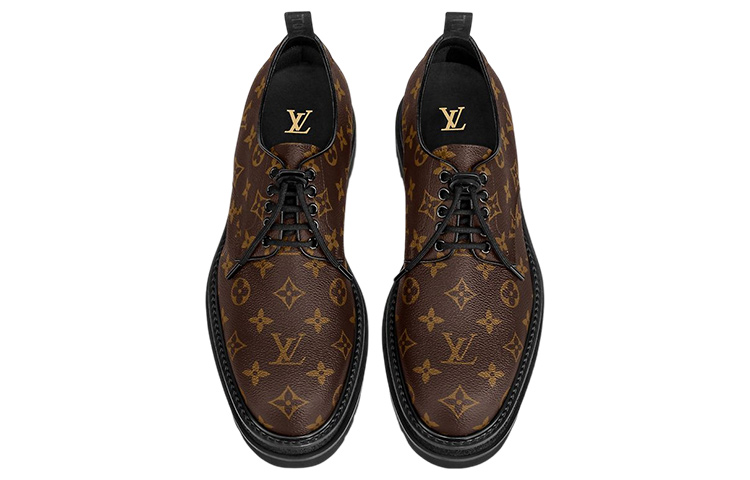 Lookbook Sepatu Derby Louis Vuitton Black Ice 'Monogram Hitam Coklat' 1A8FUZ