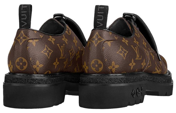 Shop Sepatu Derby Louis Vuitton Black Ice 'Monogram Hitam Coklat' 1A8FUZ