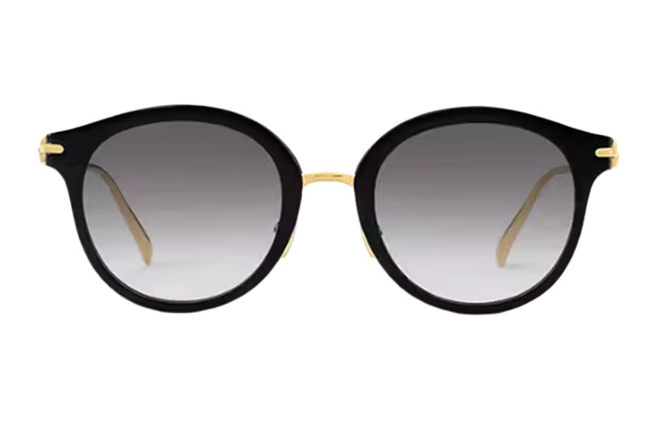 LOUIS VUITTON Black Irregular Metal Acetate Unisex Sunglasses with Hollow Logo. z2112u 圖 3