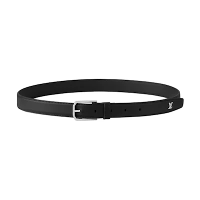 Louis Vuitton Black Leather Belt with Logo, 25CM Width M4114U