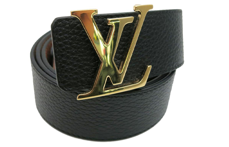 Purchase Sabuk Louis Vuitton Kulit Hitam dengan Gesper Logo, Lebar 4cm. M9151