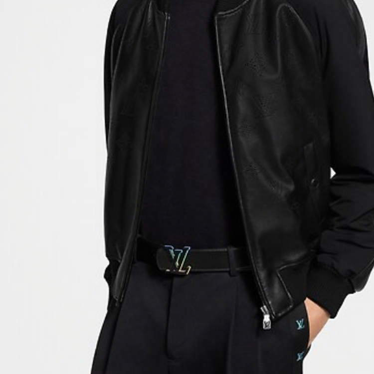 LOUIS VUITTON Black Leather Belt with Logo Design and Metal Hardware 4CM Wide M8933U 圖 4