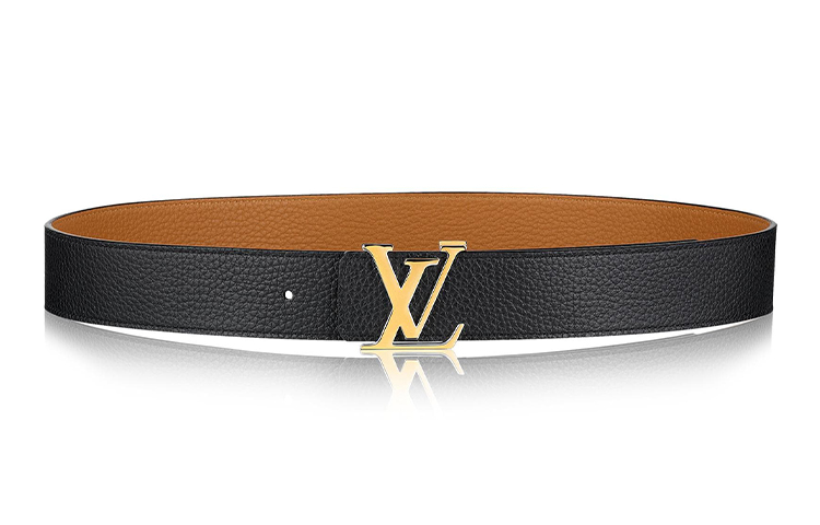 Louis Vuitton Black Leather Belt with Metal Logo Buckle 4cm Width Original Box M9151 圖 3
