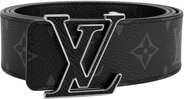 Louis Vuitton Black Leather Canvas Belt, Reversible 4cm Buckle M0157 Louis Vuitton Black Leather Canvas Belt, Reversible 4cm Buckle M0157