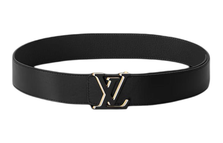 LOUIS VUITTON Black Logo Belt 4CM M0226V 圖 2