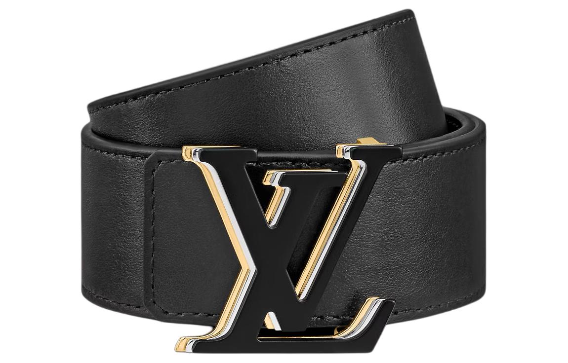 LOUIS VUITTON Black Logo Belt 4CM M0226V 圖 3